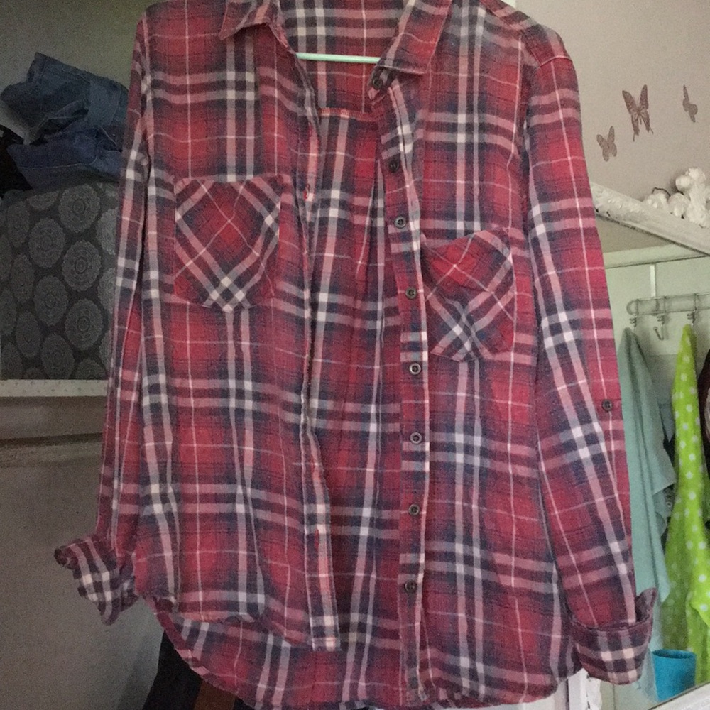 Red and white Flannel